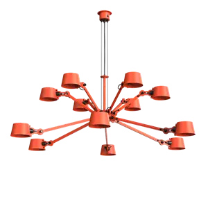 Tonone - BOLT CHANDELIER 12 ARMS - striking orange
